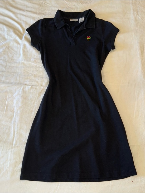 Energie Dresses & Skirts - Energie Black Polo Dress with Palm Tree Embroidery